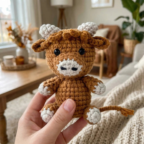 Handmade Crochet Cow Plush