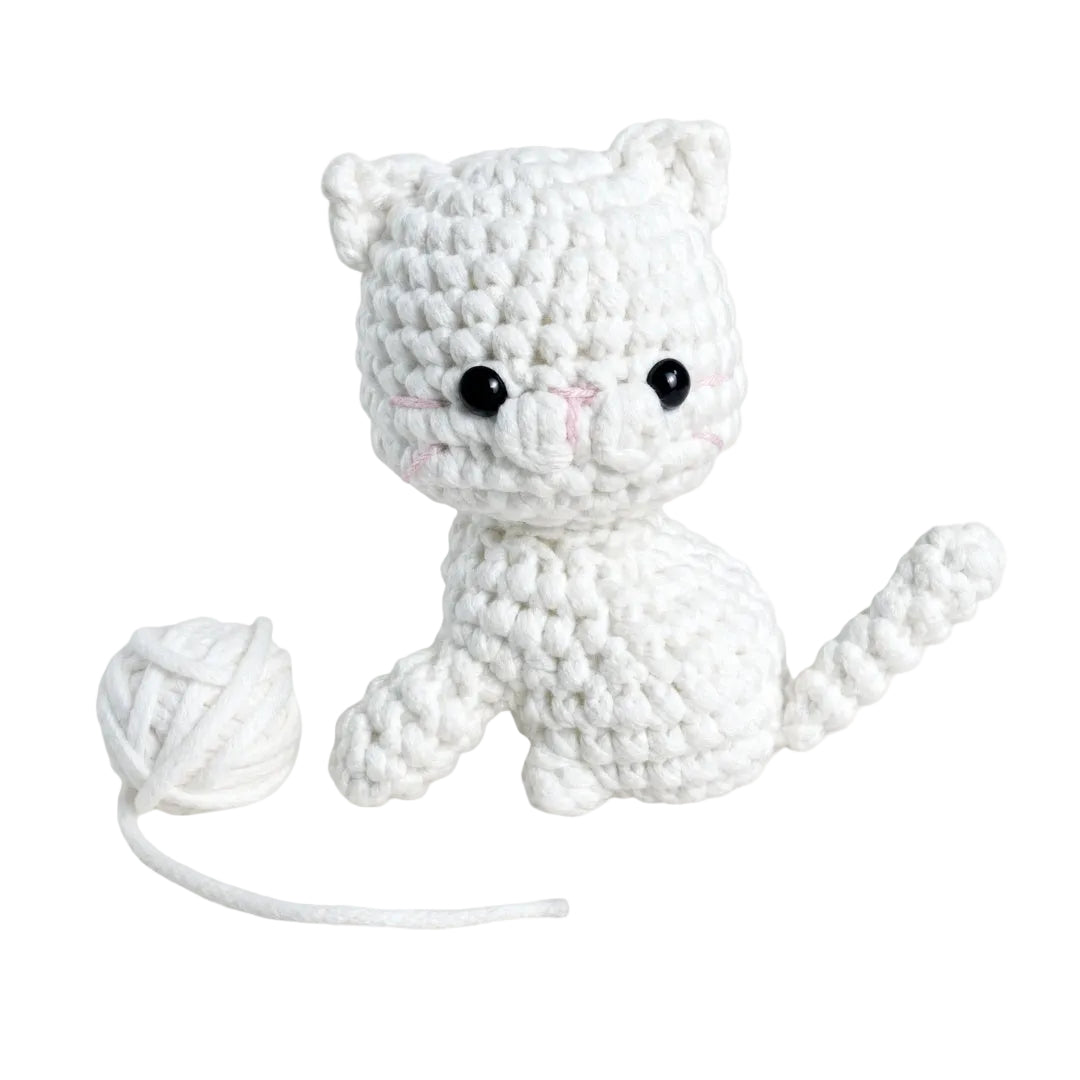 Snowball the Kitten Mini Crochet Kit