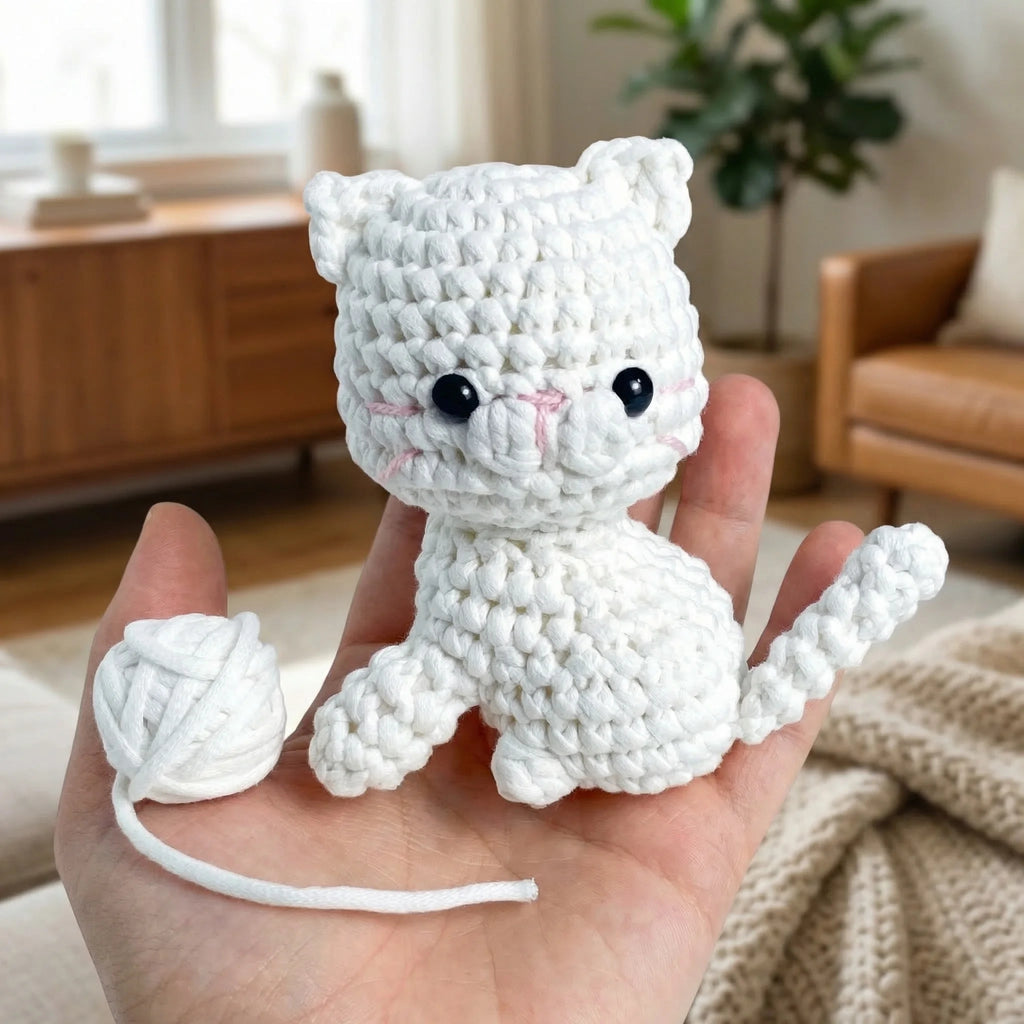 Snowball the Kitten Mini Crochet Kit